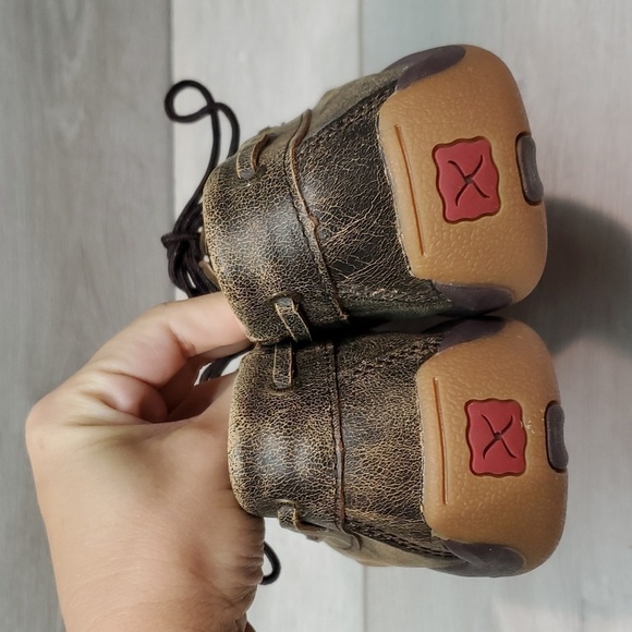 Twisted X Womens "Like New"Driving Moc Leather boots shoes sz 5.5M - Picture 6 of 12